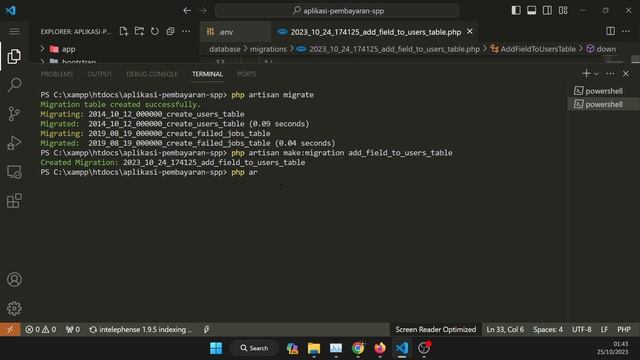 LARAVEL DASAR | MIGRASI DATABASE MYSQL PART 2 смотреть онлайн