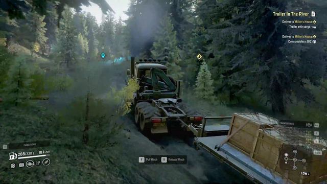 SnowRunner: TASK - Tailer in the river - Wisconsin USA - TAYGA - Best off road truck смотреть онлайн