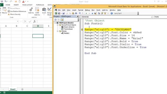 With...End with Statement in Macros(VBA) || Font Object смотреть онлайн