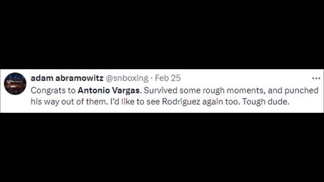BOXING FANS REACT TO ANTONIO VARGAS BEATING JONATHAN RODRIGUEZ | VARGAS VS RODRIGUEZ REACTIONS смотреть онлайн