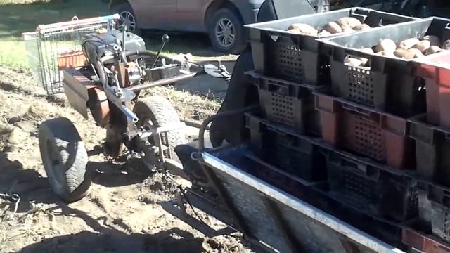 Самодельная тележка" самосвал " к мотоблоку "Каскад ". смотреть онлайн
