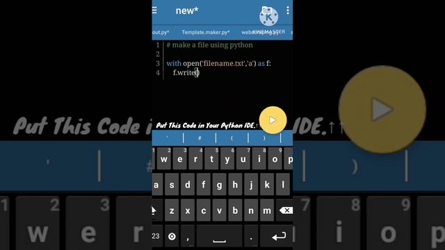 How to create a .txt file using Python|#pydroid3#python#pythonprogramming#codewithharry#java#js#cod смотреть онлайн