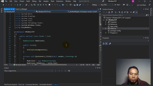 Sharing Sourcecode : Modbus TCP Client - C# смотреть онлайн