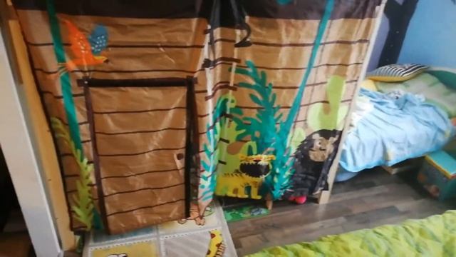Kids bedroom double bed diy project with Ikea Sniglar beds and Kura cover смотреть онлайн