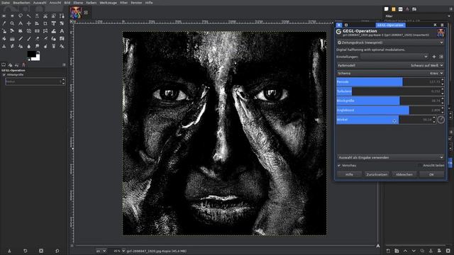 Zeitungsdruck (newsprint) in Gimp 2.9.7 смотреть онлайн
