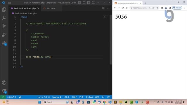 18. Numeric Built in Functions in PHP - Hindi / Urdu - Easy PHP for Beginners смотреть онлайн
