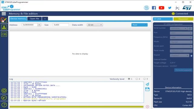 Removing write protection and download firmware using stm32cubeprogrammer смотреть онлайн