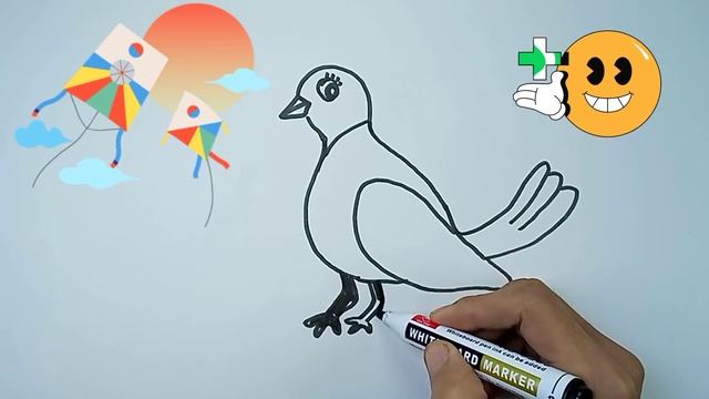 Bolalar uchun Qush rasm chizish/Drawing Bird for children/Рисование Птица для детей смотреть онлайн