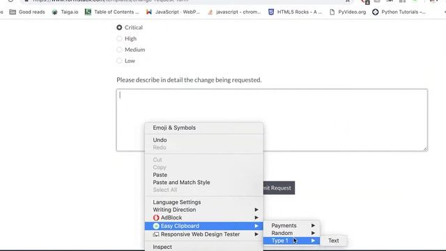 Walkthrough of Chrome Extension - Easy Clipboard