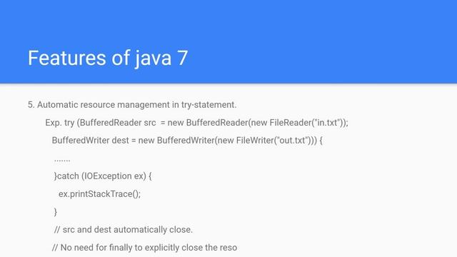 What are new features of java 7 смотреть онлайн