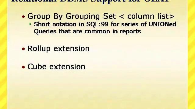 Relational DBMS support for olap 3 смотреть онлайн