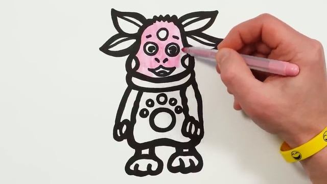 Рисуем фломастерами. Простой милый рисунок. Рисование для детей смотреть онлайн