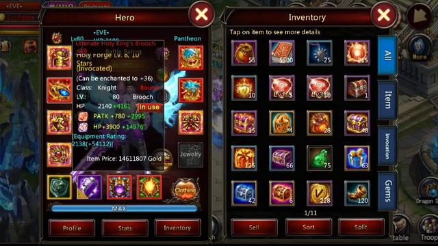 Разговариваем про игру. Обзор персонажа. Красный артефакт. EVE. Wartune HOH. 18.09.2021. смотреть онлайн