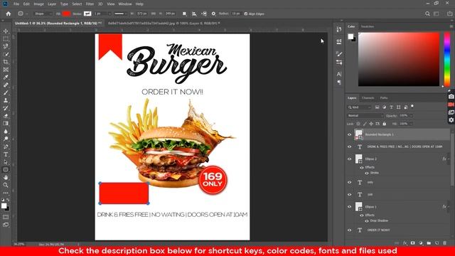 How to make Burger Poster Design in Photoshop | Photoshop Tutorial | Anant Duhan Photoshop смотреть онлайн