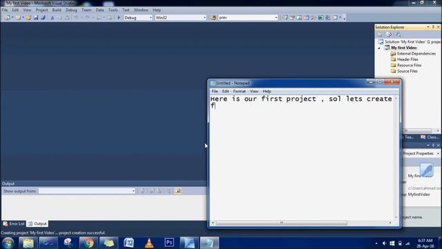 How to Create c++ Project File ( Ms Visual Studio 2010). смотреть онлайн