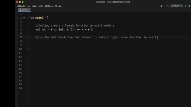 Kotlin with Copilot: Higher order add function смотреть онлайн