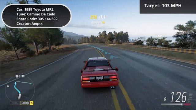 Forza Horizon 5 - Speed Zone "Camino Del Cielo" - B Class - Toyota MR2 смотреть онлайн