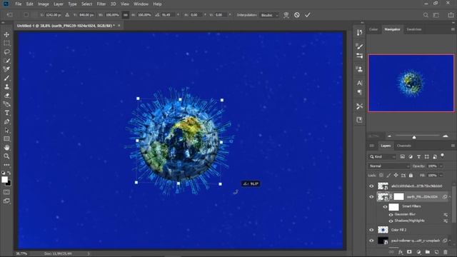 Tutorial Membuat Earth Virus (Adobe Photoshop)