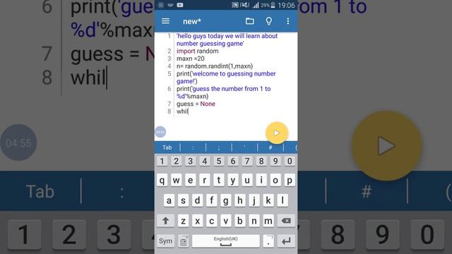 How you can learn python on your phone || How to create Guessing Game in python using pydroid3 смотреть онлайн
