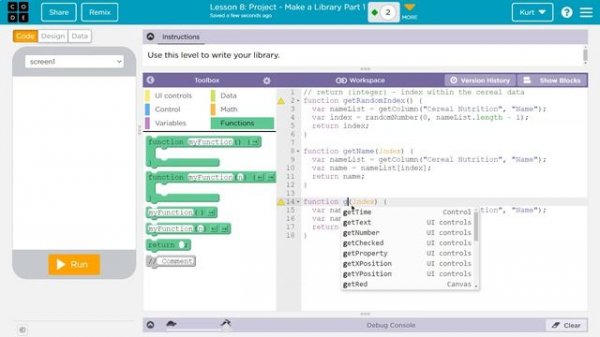 Code.org Project Lesson 8 Make a Library | Tutorial with Answers | Full App | Unit 7 CS Principles