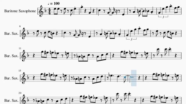 SUPER EASY Baritone Sax Sheet Music: How to play Mario Theme Song by Koji Kondo смотреть онлайн