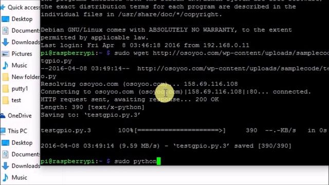 Raspberry Pi GPIO test Project смотреть онлайн