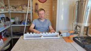 Самодельная мойка с форсунками на 20 бутылок