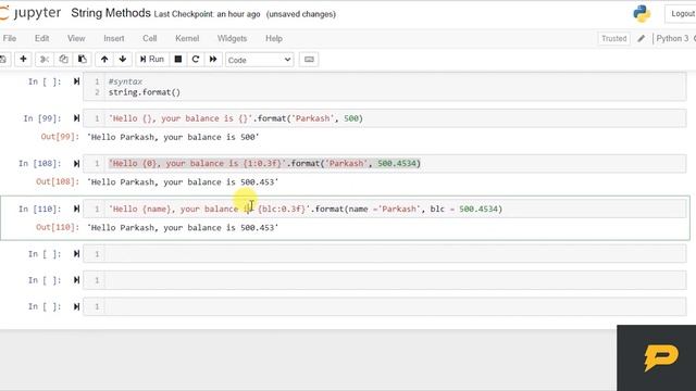 Python String - format() смотреть онлайн
