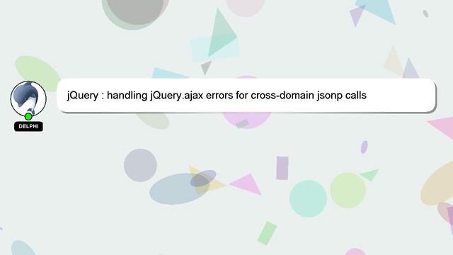 jQuery : handling jQuery.ajax errors for cross-domain jsonp calls смотреть онлайн