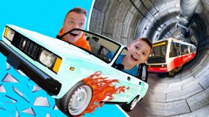 От ПОЛИЦИИ по ТОННЕЛЮ на ВАЗ 2104 САРАЙ Как Игорь и Папа оказались в КАНАЛИЗАЦИИ