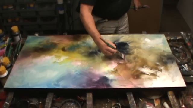 abstract art painting demo. depth & movement with simple blending & washes. Fun & Easy смотреть онлайн
