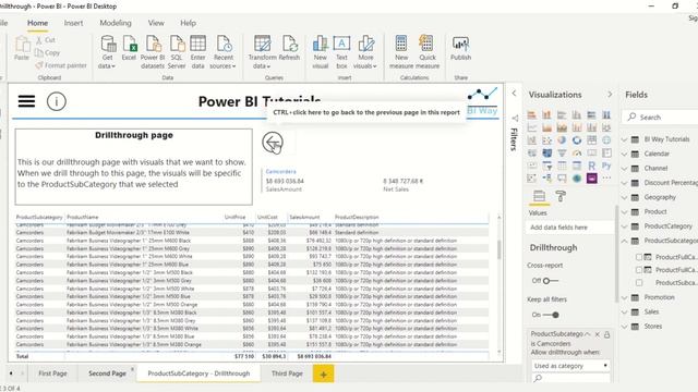Drillthrough in Power BI смотреть онлайн