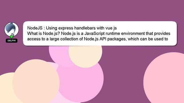 NodeJS : Using express handlebars with vue js смотреть онлайн