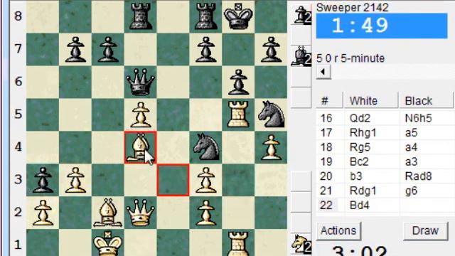 Scandinavian Defence (Center Counter) : Blitz #628 vs Sweeper(2142) - Scandinavian: Icelandic gambi смотреть онлайн