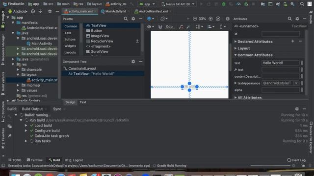 Kotlin "Hello world" Example - Android Studio First project смотреть онлайн