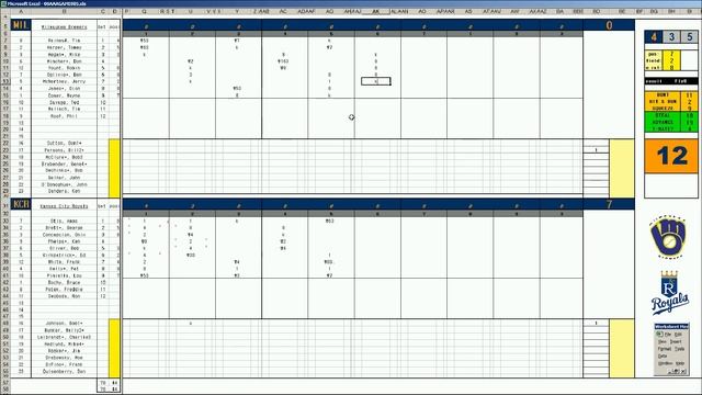 Strat-O-Matic Baseball EXCEL Game 399 Brewers at Royals смотреть онлайн