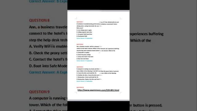 How To Pass CompTIA 220-801 Exam Test Quickly And Easily смотреть онлайн