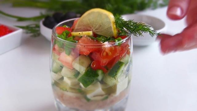 Два праздничных салата за 10 минут / Салат с рыбой и овощами без майонеза смотреть онлайн