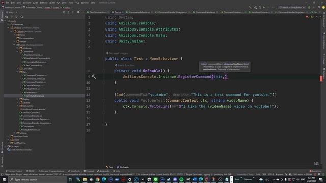 Amilious Console - Registering Commands смотреть онлайн