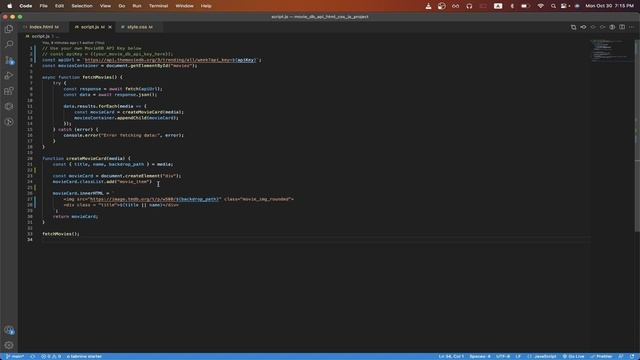 The Movie Database API Project Tutorial using HTML, CSS, and JavaScript смотреть онлайн