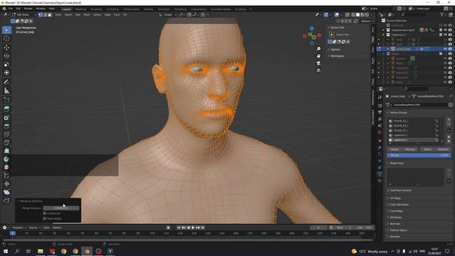 Hidding a seam between to objects in Blender (smoothing normals) смотреть онлайн