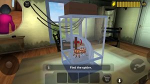 Как пройти уровень с пранк с пауком Scary Teacher 3D Прохождение