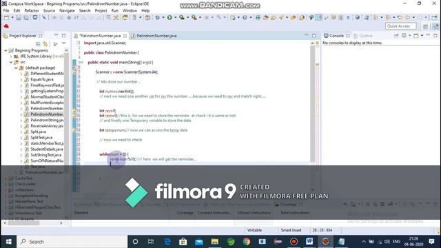 Palindrome Number in java part 2 смотреть онлайн