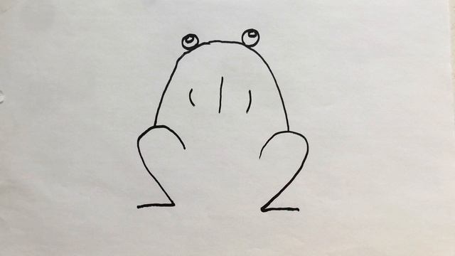 The attraction of creativity with the number 2 | Easy and creative frog drawing tutorial смотреть онлайн