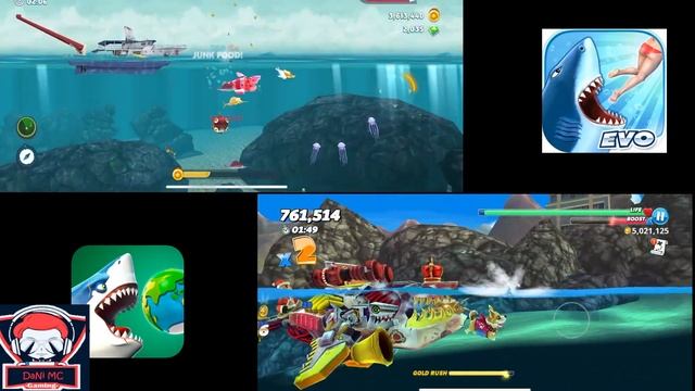 ROBO SHARK VS ROBO SHARK - Hungry Shark Evolution vs Hungry Shark World смотреть онлайн