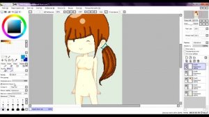 Рисуем девочку в Paint tool Sai