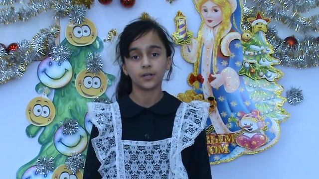 Хакимова Ирина 6в - (Кайсын Кулиев) - "Выпал снег пушистый, белый" смотреть онлайн