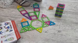 Собираем робота и ракету из магнитного конструктора!