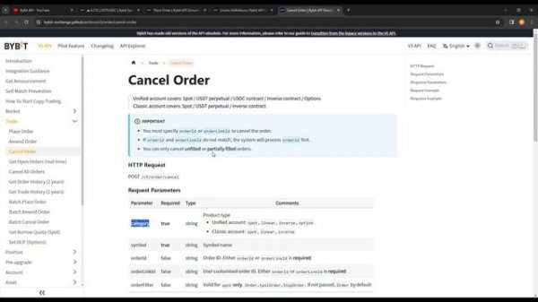 ByBit API + Python ч4 | Лимитный Спотовый Ордер ( Spot Limit Orders ) Отправка и отмена.