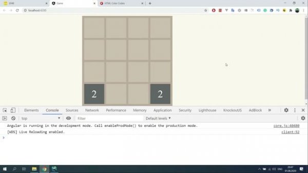 2048 на JavaScript / Angular. Практика JavaScript. Разработка игры на JavaScript